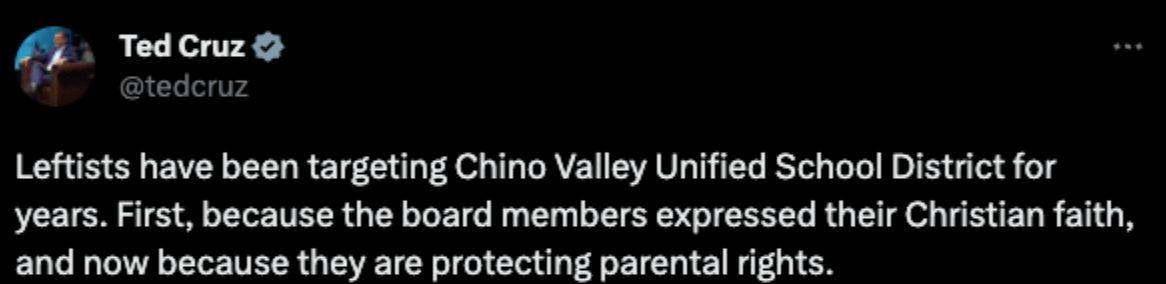 A series of tweets from part-time senator Ted Cruz alleging that "leftists" are trying to control every aspect our people's lives. Spoiler alert - they're not. 