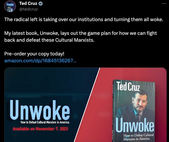Ted recently took to X, formerly known as Twitter to announce the upcoming release of his latest book. We wouldn't recommend reading.